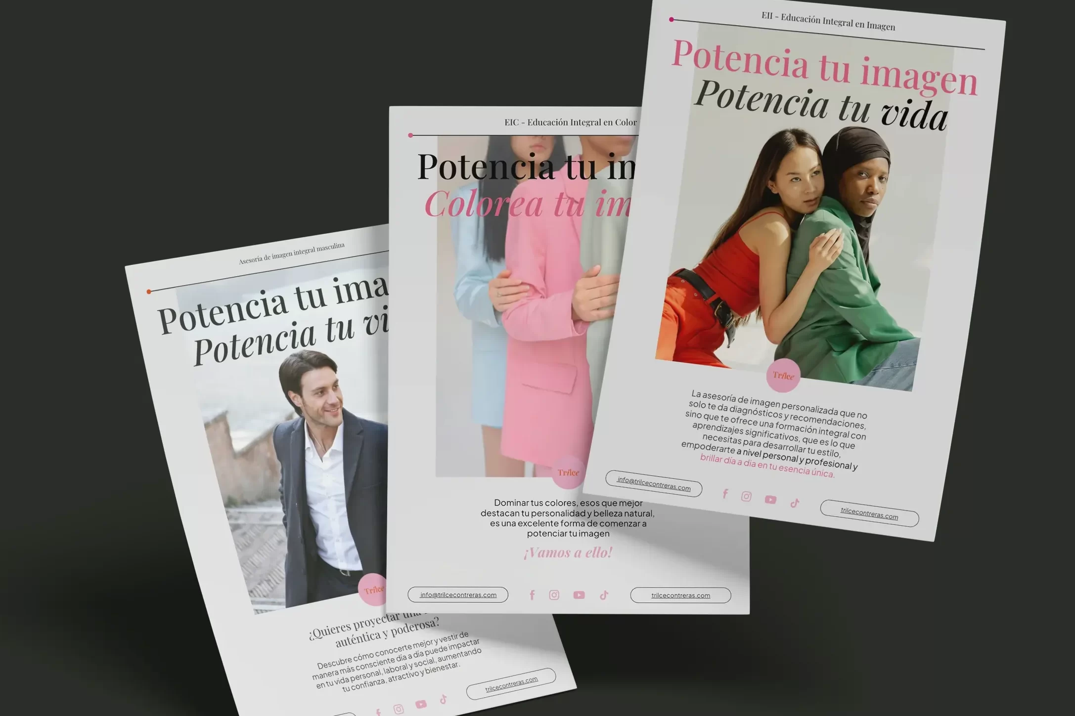 páginas de documentos diseñados para trilce contreras en el diseño de identidad visual