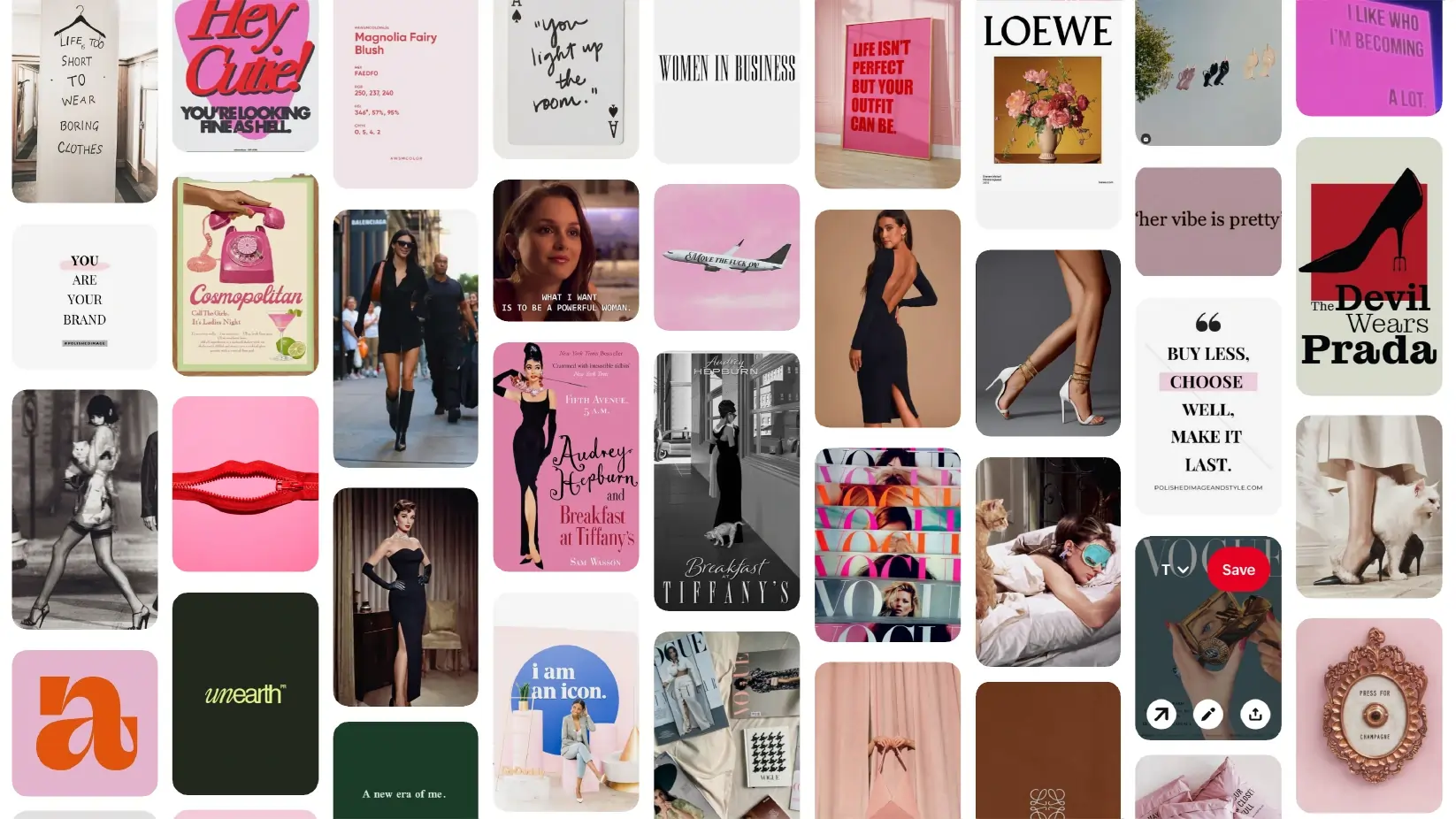 moodboard o tablero de inspiracion paa el diseño de identidad visual de trilce contreras